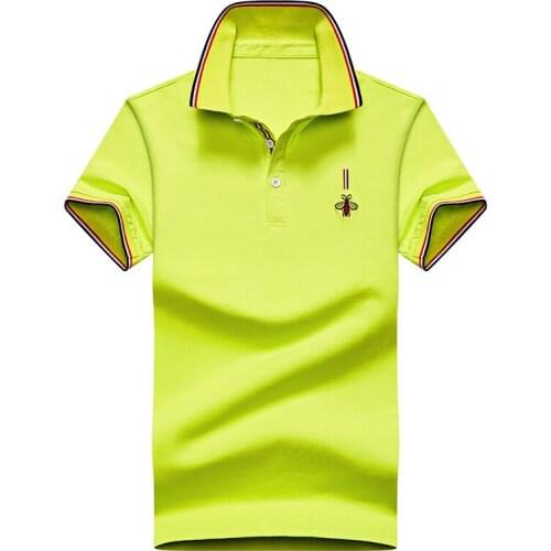 Embroidery Summer Polo Shirt Men Business Casual Short Sleeve Polo Men Plus Size M-4XL Cotton Top Tee Shirt Polos Para Hombre