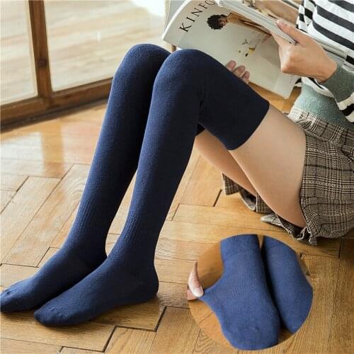 Cotton Women Autumn and Winter Thickened Over Knee-length Socks Thigh Socks Warm Socks Plus Leg Stockings