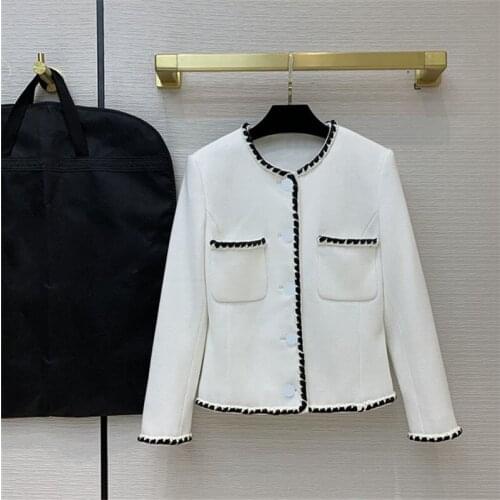 Luxury Brand Blazer Coat 2020 Autumn Women Jacket Knit Elegant Casual Clothing Waist Long Sleeve Weave Coat Blazer Femme Blouses