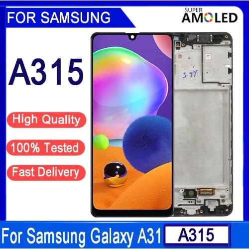 6.5"Original For Samsung Galaxy A31 A315F LCD Display Touch Screen Digitizer Assembly Replacement For Samsung A315 LCD Display