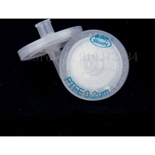10pcs/lot 30mm 0.2/0.45um disposable air filter with Hydrophobic PTFE membrane Use for Solvent particulate filtration