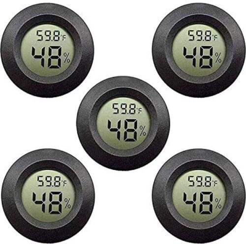 5-Pack Mini Hygrometer Thermometer with Digital LCD Display Room Temperature and Hygrometer for Home Office Humidifier Humidifie