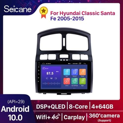 Seicane Car Multimedia player Android 8.1 GPS 2Din Stereo For 2005 2006-2015 Hyundai Classic Santa Fe HD Touch screen Head Unit