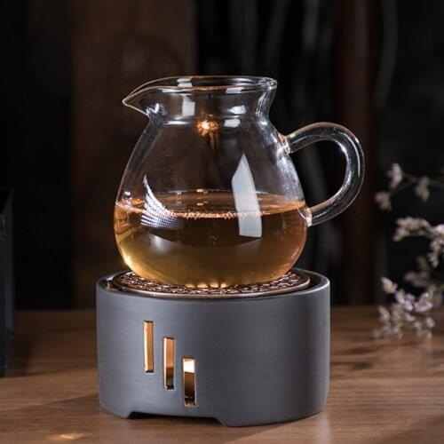 Household Ceramic Candle Stand Tea Heater Stove Teapot Heating Warmer for Home Cafe Milk Heating Candle Holder Home Desk