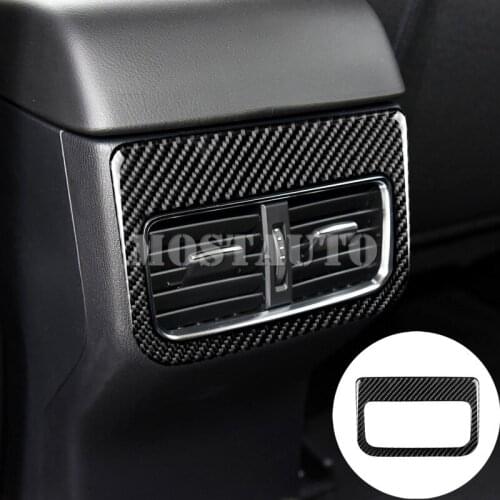 For Mazda CX-5 KF Carbon Fiber Console Rear Air Vent Outlet Trim Cover 2017-2019 1pcs Car Accessories Interior Car Decor