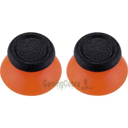 2pcs Orange Black Replacement Joystick Analog Thumbsticks for Playstation 4 PS4 /PS4 Slim /PS4 Pro Controller - P4J0124
