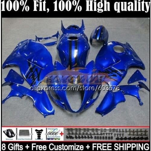 Injection For SUZUKI GSXR1300 Hayabusa 2008 2009 2010 2011 2012 2013 21CL.226 glossy blue GSXR 1300 CC 14 15 16 17 18 19 Fairing