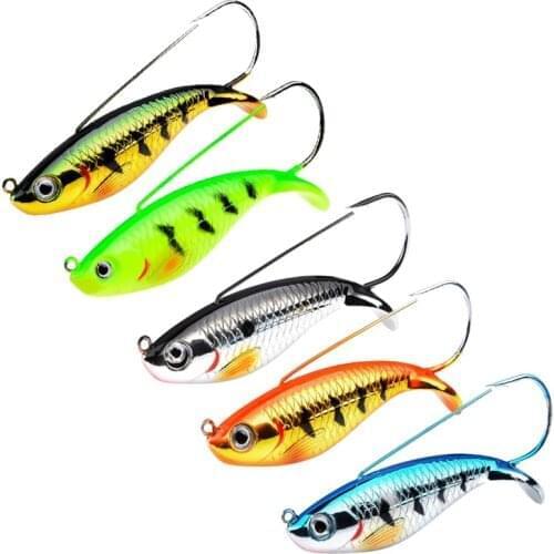 1pcs Hard Lure Wobbler Artificial Bait Fishing Lures Silicone Sea Bass Pike Rockfish Grouper Carp Fishing Lead Jig Head Tackle