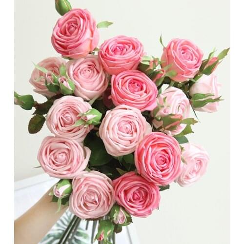 Artificial Flowers Silk Real Touch Rose Flowers for Home Wedding Decoration Party Birthday Mothers Gift Decoration