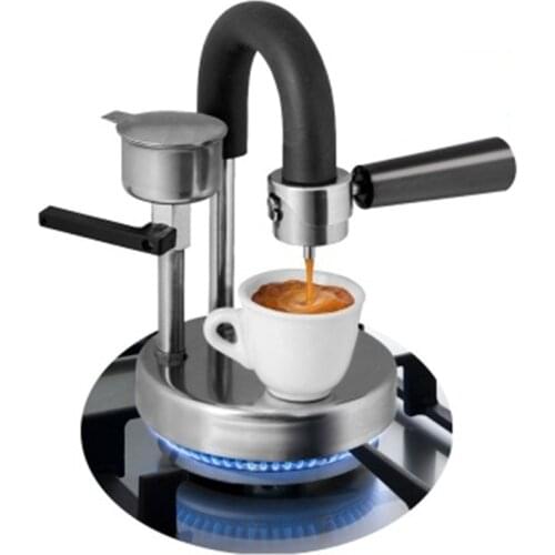 Convenient mini espresso pot outdoor home office Italian handmade coffee machine can be heated by gas stove
