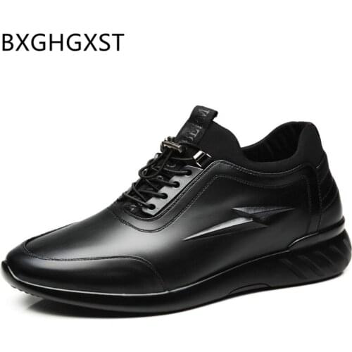 Sport Shoes Men Sneakers Designer Men Shoes Leather Sneakers Luxury Genuine Elevator Shoes for Men Zapatos Hombre Casual Cuero