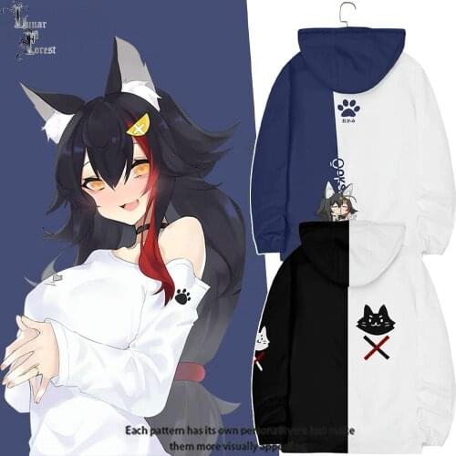 VTuber Ookami Mio 3D Printing Men/Women Autumn Fashion Zipper Sherpa Jacket Fleece Outwear Sport Coat Japan Harajuku Plus Size