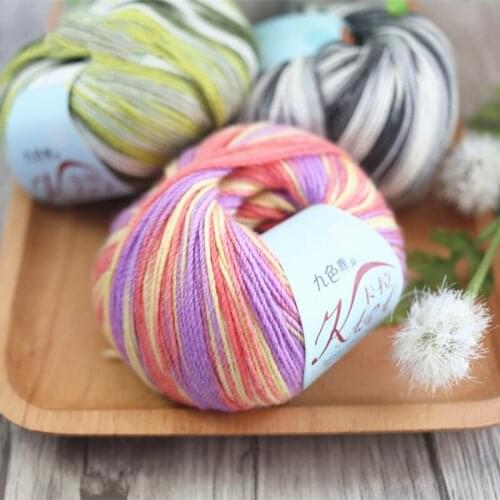 6pcs Free shipping 50g/Ball Acrylic Wool Yarn For Hand Knitting Thick Thread For Overcoat Outerwear Hat Scarf Cape A