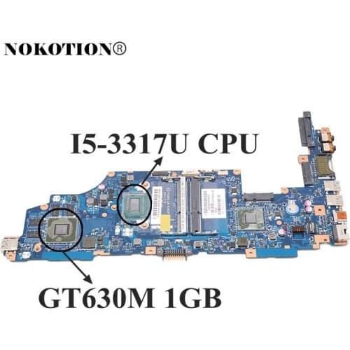 NOKOTION For TOSHIBA Satellite U940 U945 Laptop Motherboard VCUAA LA-9161P K000141030 K000136090 Mainboard I5-3317U CPU GT630M
