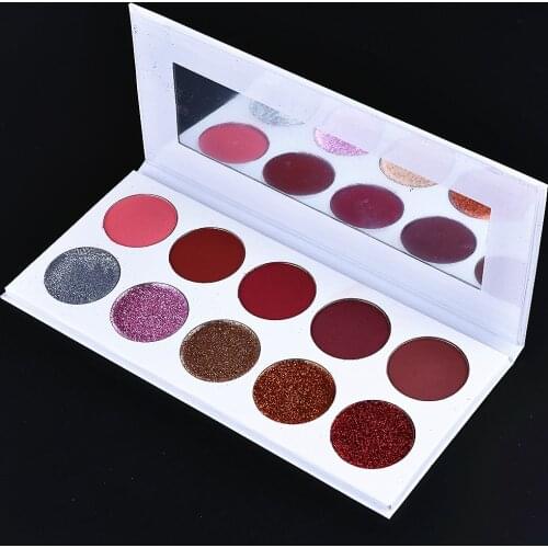 New 10 Colors Eye Shadow Plate Glitter Sequins Pearl Matte Eyeshadow Women Cosmetics Set Makeup Party Eyeshadow Palette