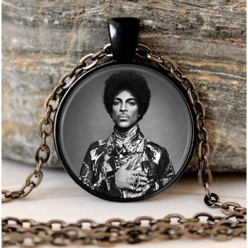 New Music Memorial Necklace Prince RIP Symbol Love Logo hermaphrodite Necklace Artist Gothic Glasses Pendant Necklaces Gift