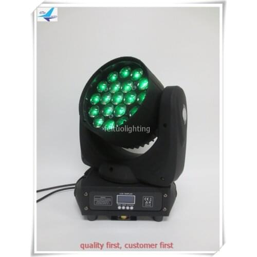 Zoom Beam Wash Moving Head 19x15 watt rgbw 4 in 1 Stage Lighting Effect with RGBW 4in1 LED and Dmx Control