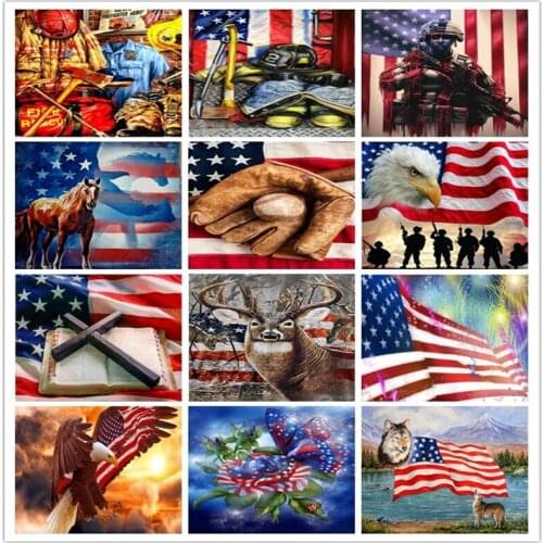 Full Diamond Embroidery Diy 5d National flag 5d Diamond Painting Cross Stitch Square Rhinestone Pattern Needlework mosaic arts