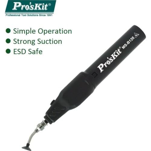 ProsKit MS-B126 Electric Anti-Static Suction Pen Industrial Grade Picker Electronic Parts SMD IC Chip Automatic Vacuum Chuck