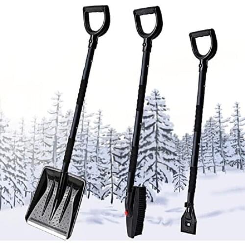 Detachable Three-in-one Retractable Multifunctional Vehicle Winter Snow Shovel Set Ice Scraping Snow Shovel Snow Brush