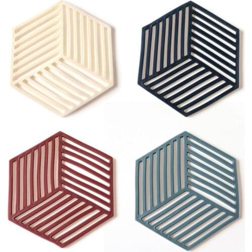 Silicone Coaster Bowl Drink Cup Pad Anti-hot Dining Table Mats Pad Non-slip Insulation Pad Placemat Home Decor
