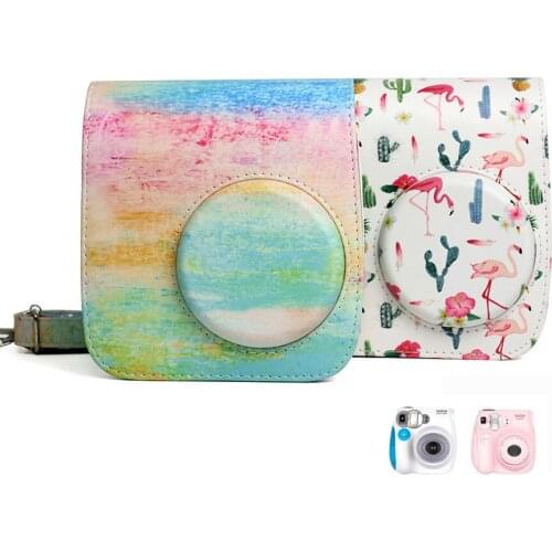 Fujifilm Instax Mini 7S 7C Camera Accessory Bag PU Leather Instant Camera Shoulder Bag Compact Protector Cover Pouch Case