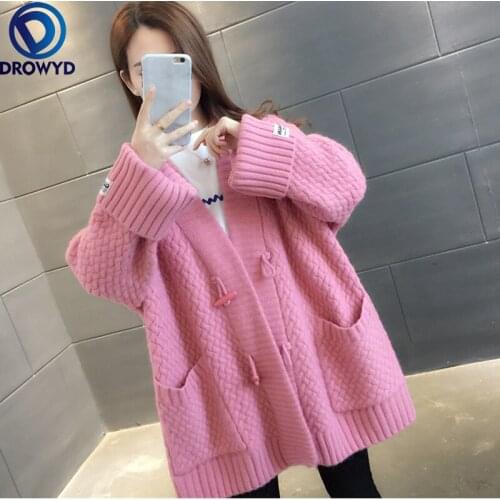 Knitwear Womens Cardigan Mid-length Autumn/Winter 2021 New Style Korean Spring/Autumn Coat Sweater Loose Outer Wear Sweater Top