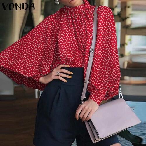 VONDA Stand-up Collar Blouses
