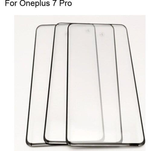High quality For Oneplus 7 Pro Front Outer Glass Lens Touch Screen Outer Glass without Flex cable For One plus 7pro Oneplus7 Pro