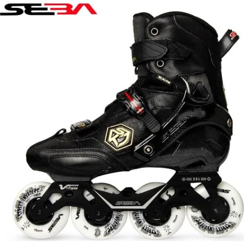 JK 100% Original 2019 SEBA KSJ2 Adult Inline Skates Roller Skating Shoes Rockered Frame Slalom Sliding FSK Patines Adulto