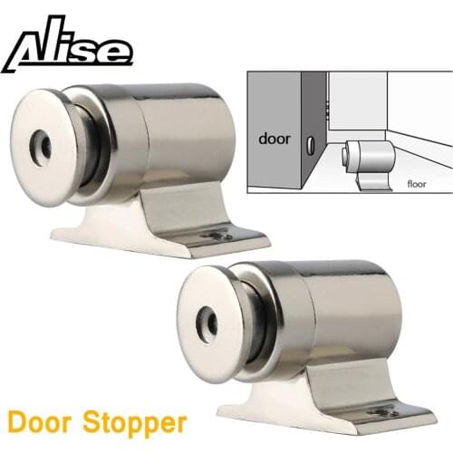2pcs Magnetic Door 304 Stainless Steel Door Stopper,Nail Free Installation,Hidden Door Stopper,Door Suction Furniture Hardware