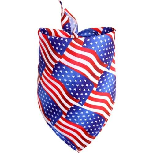 4 PCS Polyester Pet Bibs Absorption Washable Long Lasting Durable Decor Independance Day for Dog Cat J2Y