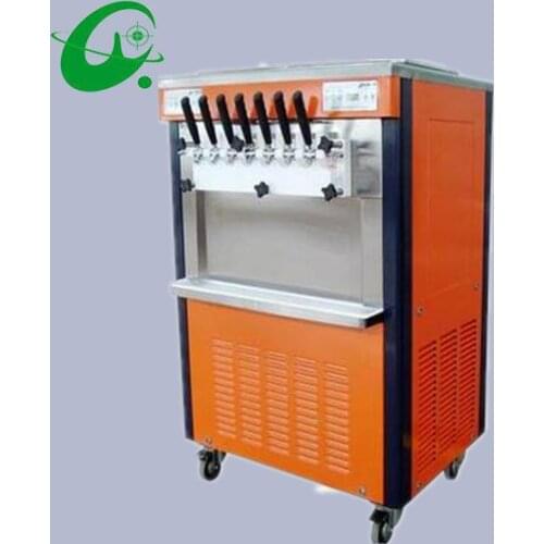 48~52L/H Commercial Soft Ice Cream Making Maker 7 Colors Rainbow Vertical Desktop soft ice cream machine