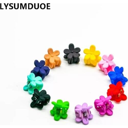 50Pcs Mini Hair Claws Flower Hair Clip Kawaii Rabbit Bunny Ears Hairpin Candy Color Crown Heart Bow Caught Girl Hair Accessories