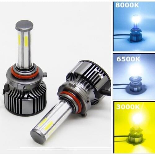 6 sides 60w led H7 9004 9007 H13 360° bright 3000k+8000k+6500K auto 12v H11 H4 LED headlight