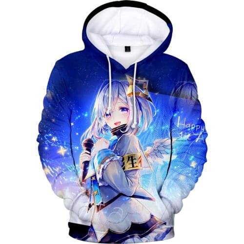 Anime HOLOLIVE VTuber Amane Kanata 3D Print Fashion Fall Winer Suit Hoodies Sportswear Youthful Women/Men Hooded Kawaii Clothes