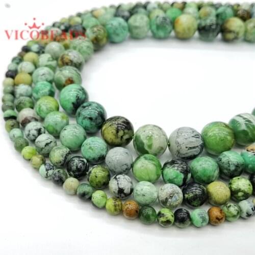 Natural Stone African Turquoises Variscite Mineral Beads Loose Spacer Beads For Jewelry Making DIY Bracelet Necklace 6 8 10 12mm
