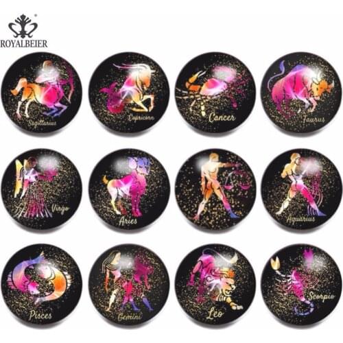 ROYALBEIER 12pcs/lot Mixed Color Exotic 18mm Glass snap button Jewelry Faceted glass Snap Fit snap Bracelet snaps jewelry kg0036