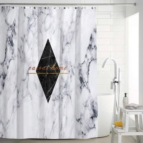 2018 European Shower Curtains Geometric Pattern Marble Printing Bath Screens Bathroom Accessories Polyester Waterproof Curtain
