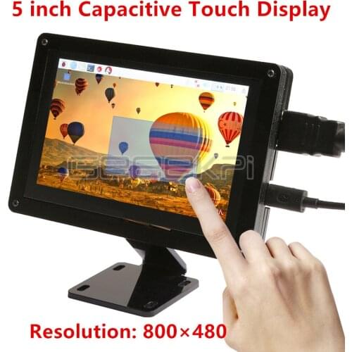 GeeekPi Free Driver 5 inch 800x480 Capacitive Touch Display Screen Monitor for Raspberry Pi,Windows,Beaglebone Black Plug Play
