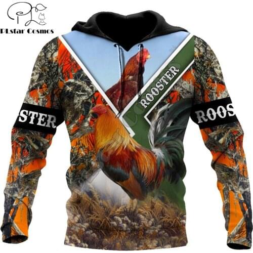 Love Rooster Pattern 3D All Over Printed Autumn Men Hoodies Unisex Casual Pullover Zip Hoodie Streetwear sudadera hombre DW0587