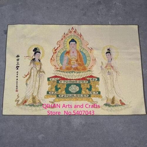 Western portrait of the three saints portrait tapestry portrait buddhist Taoist figure like archaize painting living room decora