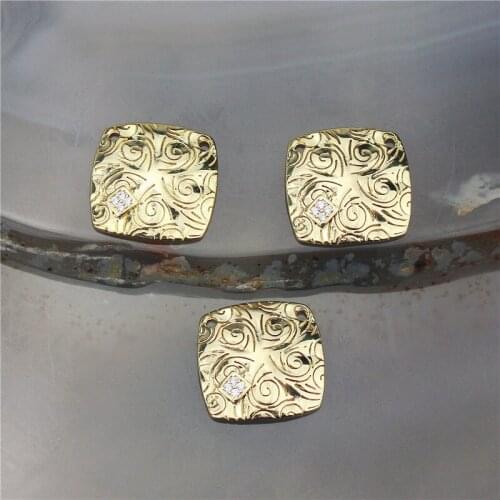 16mm 30pcs/lot High quality cz pendant,square shape cubic zircon charm jewelry,bracelet/necklace component wholesale