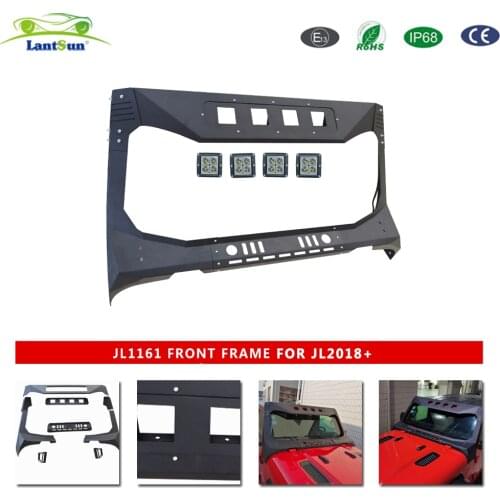 Lantsun JL1161 front frame for j eep for w rangler JL 2018+ whih 4 lamp lights