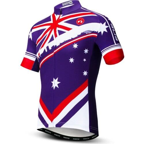 Hot mens Bike Jersey Classic retro Short sleeve Bicycle Cycling Clothing Wear Clothes Maillot Ciclismo Country Australia