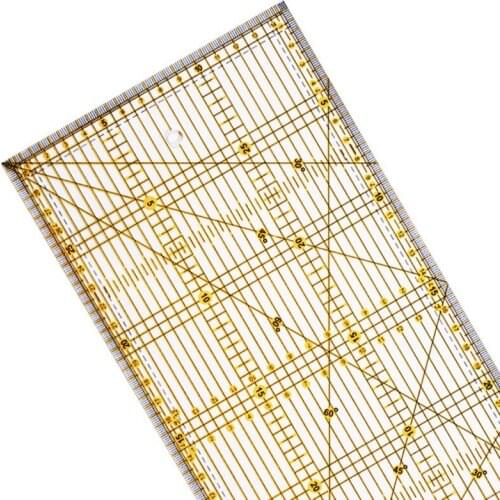 DIY Quilting Sewing Patchwork Foot Aligned Ruler Grid Cutting Tailor Craft Scale Patchwork Measuring Rule Sewing Accessories