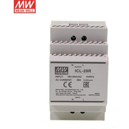MEAN WELL ICL-28R Din Rail mounted 48A Inrush limiting Current 28A continuous Limiter reduce high starting current