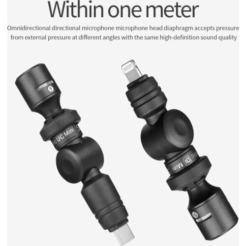 Saramonic Di UC Mini Microphone Smart mic with Type C Lightning Interface for iPhone Android Smartphone Voice Recording Vlog Mic