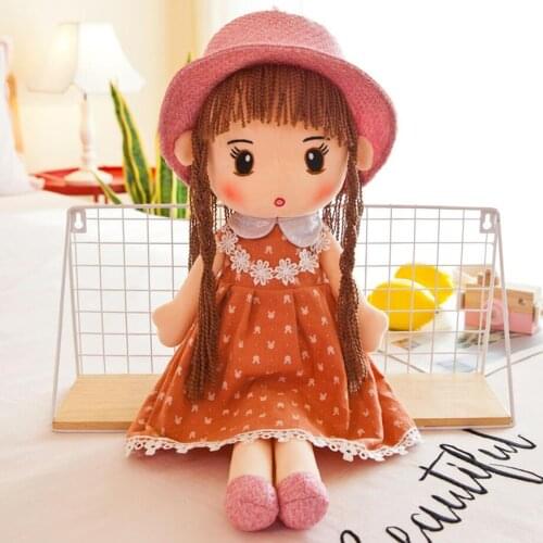 Cute ragdoll girl princess sleeping pillow children plush toy cute girl doll kids stuffed toy birthday gift