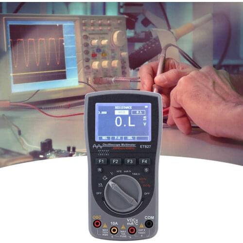 ET827 2 in 1 HD Intelligent Graphical Digital Oscilloscope Multimeter 40Mhz 200Msps Handheld Oscilloscope Ammeter Test Tool